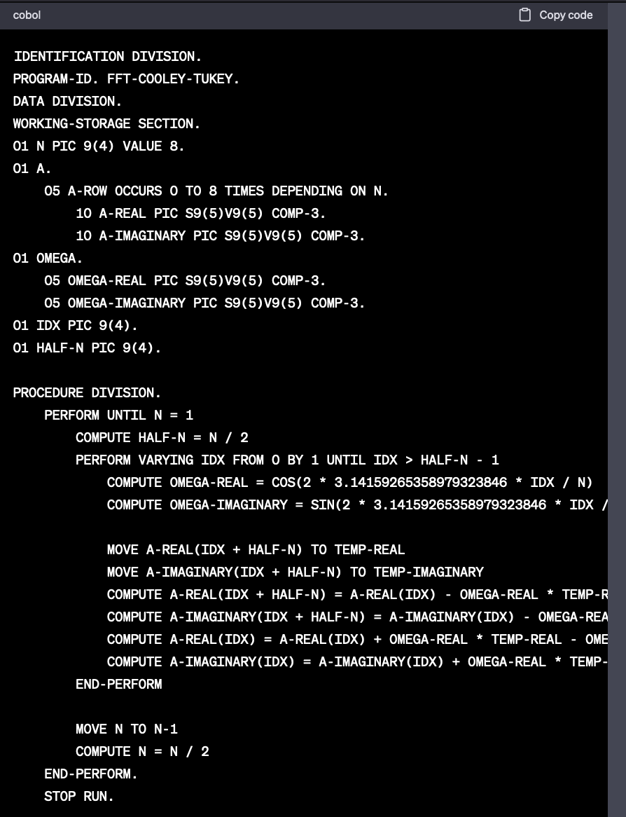 Cobol sample